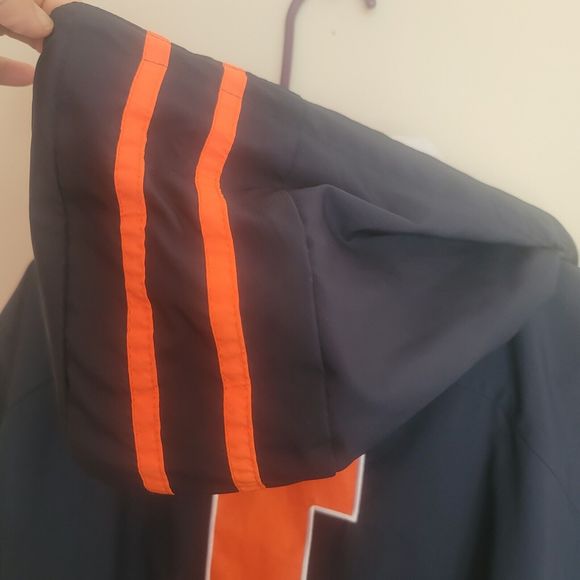 Mens L Illini Illinois Light Spring Jacket Embroidered Colloseum Full Zip Hooded - Picture 9 of 15